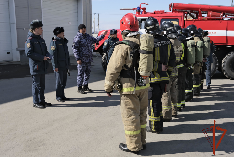 Пожарно-тактические учения с участием Росгвардии состоялись в Республике Алтай 