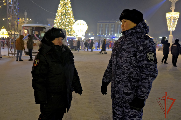В новогоднюю ночь Росгвардия обеспечила правопорядок и безопасность на территории Республики Алтай