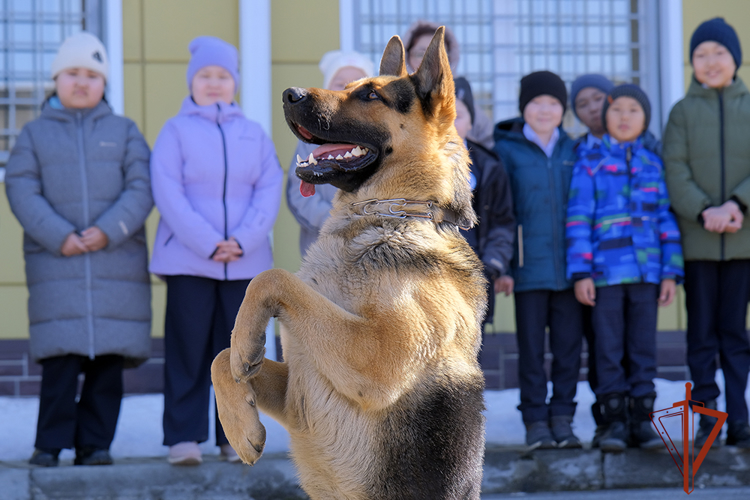 В Горно-Алтайске сотрудники Росгвардии встретились со школьниками